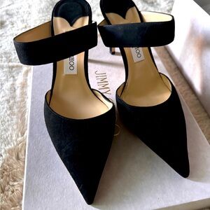 Jimmy Choo Cheri suede black pumps